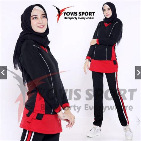 Jual Baju Setelan Senam Wanita Setelan Olahraga Cewek Yovis Sport