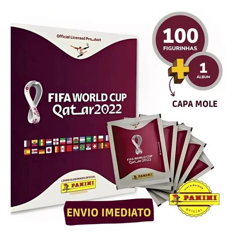 Kit Album Copa Do Mundo Qatar 2022 Capa Mole 12 Pacotes Mebuscar Brasil