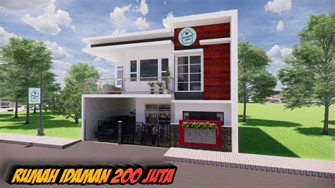 Desain Rumah Minimalis 2 Lantai 10x10 Meter 4 Kamar Tidur YouTube