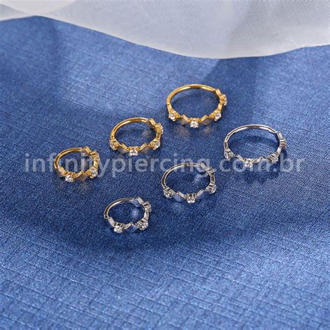 Piercing Argola A O Cir Rgico Segmento Articulado Quadrado Zirc Nia