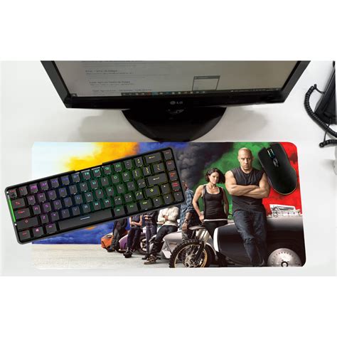 Mouse Pad Gamer Desk Pad Grande X Cm Linha Filmes Velozes Furiosos