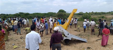 Lightweight Aircraft Crashes Near Chamarajanagar Pilots Safe Welcome