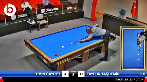 3 Cushion Billiards TAYFUN TAŞDEMİR vs EMİN GAYRET ŞİRKETLER LİGİ 2