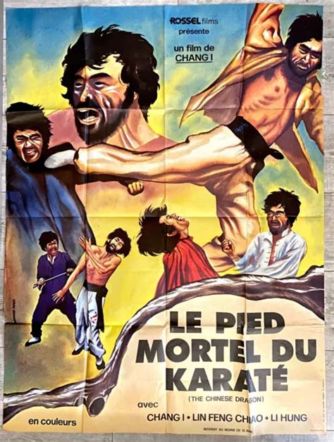 Grande Ancienne Affiche De Cin Ma Rossel Films Le Pied Mortel Du Karat