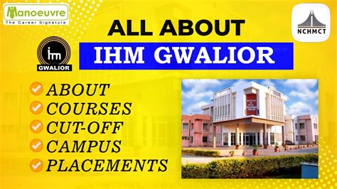 Nchmct Jee All About Ihm Gwalior Fees Cut Off Courses