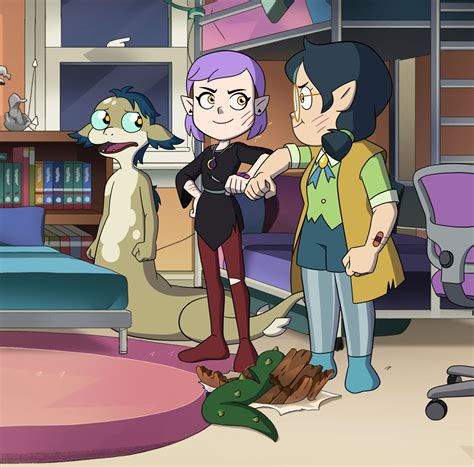 Amity and Willow protect Vee by benderjam on DeviantArt