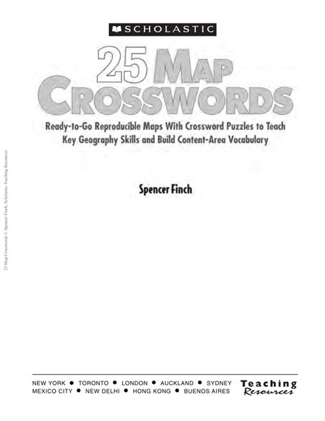 Map Crosswords Spencer Finch Scholastic Teaching Resources New York