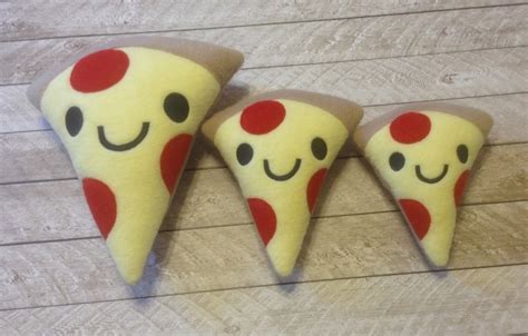 Pizza Slice Stuffed Dog Toy With Squeaker Choose Size Etsy