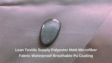 Polyester Matt Microfiber Fabric Waterproof Breathable Pu Coating Youtube