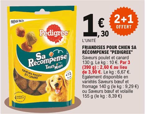 Offre Friandises Pour Chien Sa Récompense pedigree chez E Leclerc