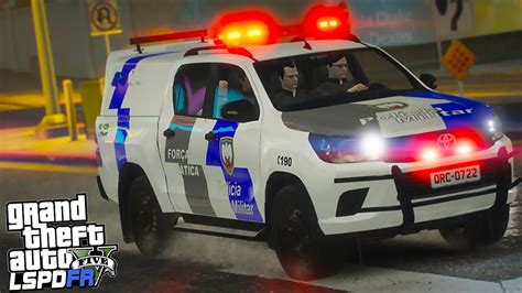 FORÇA TATICA EM AÇÃO TEMPO CHUVOSO PMES GTA 5 ROTINA POLICIAL YouTube