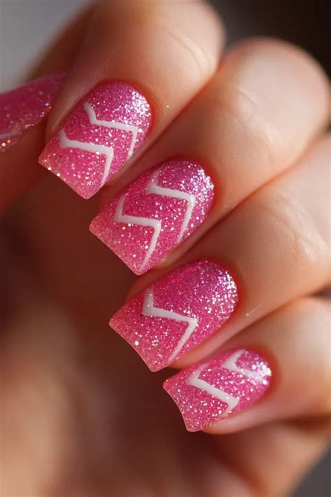 15 Pink Glitter Nail Art Ideas Designs For Your Next Manicure