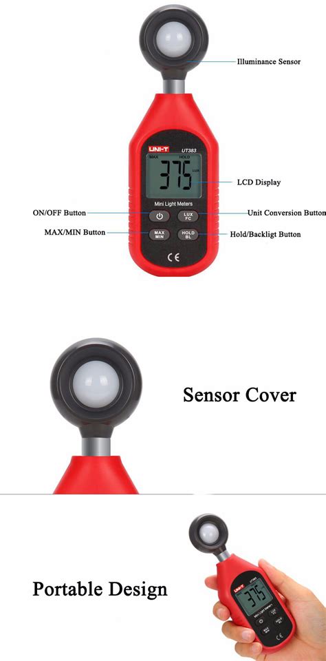 UT383 Digital Mini Lux Light Meter From UNI T Handheld Environmental