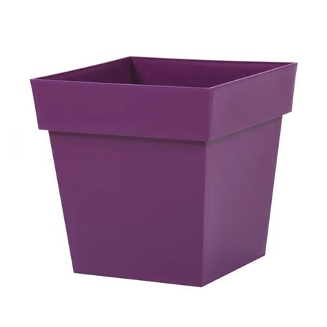 EDA Plastica Fioriera Quadrata Toscana XXL 39x39x39cm 38L Plum