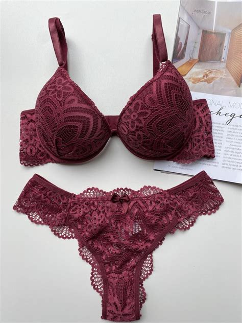 Conjunto Bojo Aro Inteiro Marsala Site Exclusivo De Lingerie