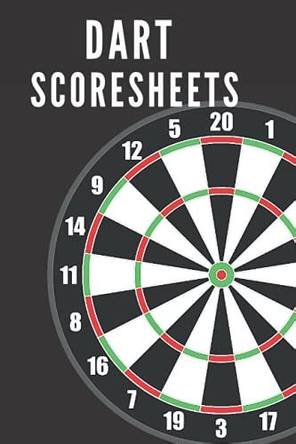 Dart Score Keeper 120 Dart Game Score Sheets Perfect Gift For Dart