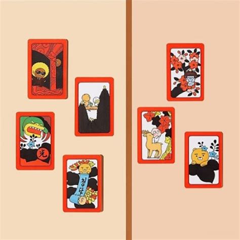 Chunsik Flower Card Game Korean Hanafuda Set Go Stop Card Game Hwatoo