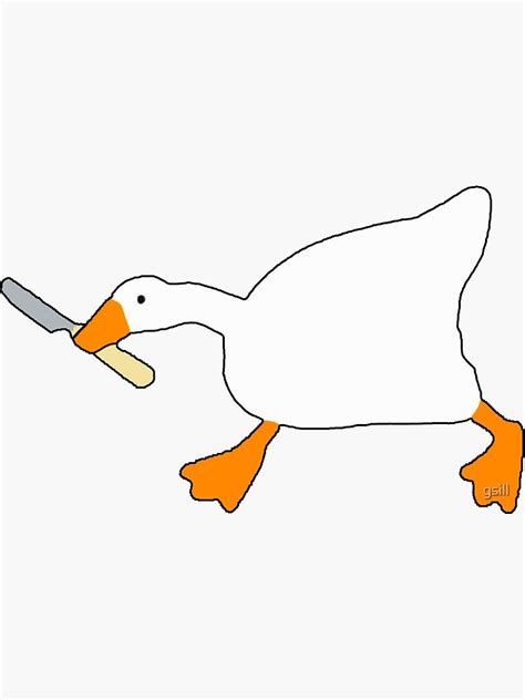 Goose With Knife Untitled Goose Game Sticker By Gsill Ad Untitled Knife Goose