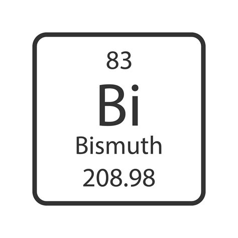 S Mbolo De Bismuto Elemento Qu Mico De La Tabla Peri Dica Ilustraci N