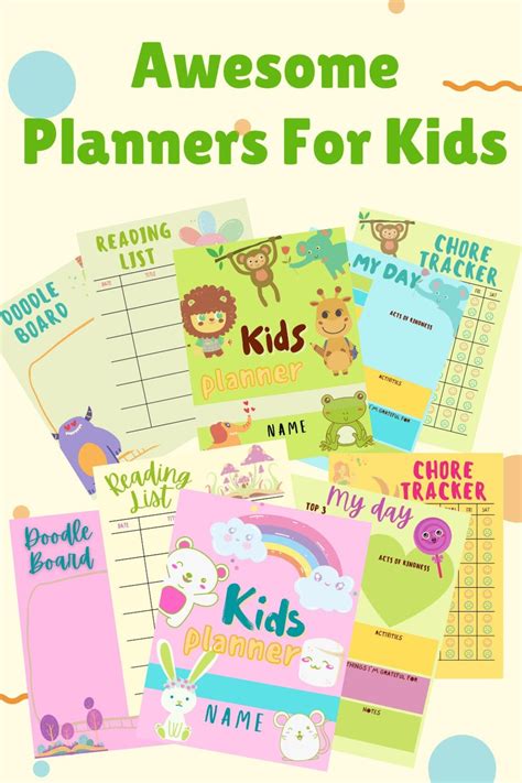 Printable Kids Planner Kids Planner Kids Planner Printable Planner