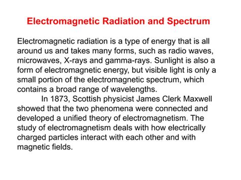 Electromagnetic Spectrum Ppt