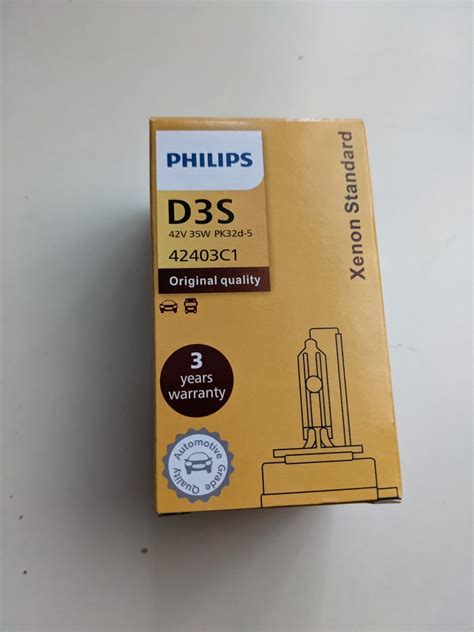 Philips Xenon Standard D3S Headlight Car Bulb Single BNIB Car