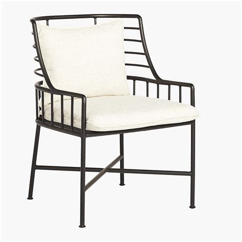 Breton Black Metal Modern Outdoor Dining Armchair Reviews Cb2