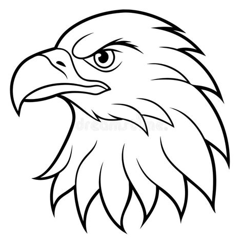 majestic eagle head profile logo stock vector illustration  animal