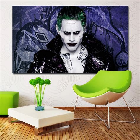 Suicide Squad Jared Leto Joker Movie Figure Printing Posters Wall Art