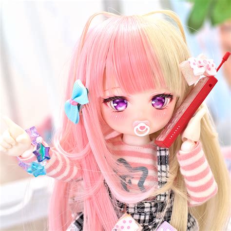 【展示】[derteufel666]imomodoll 1 6 Dia B Cream Skin カスタムヘッド＋おしゃぶり＋デカールアイ2