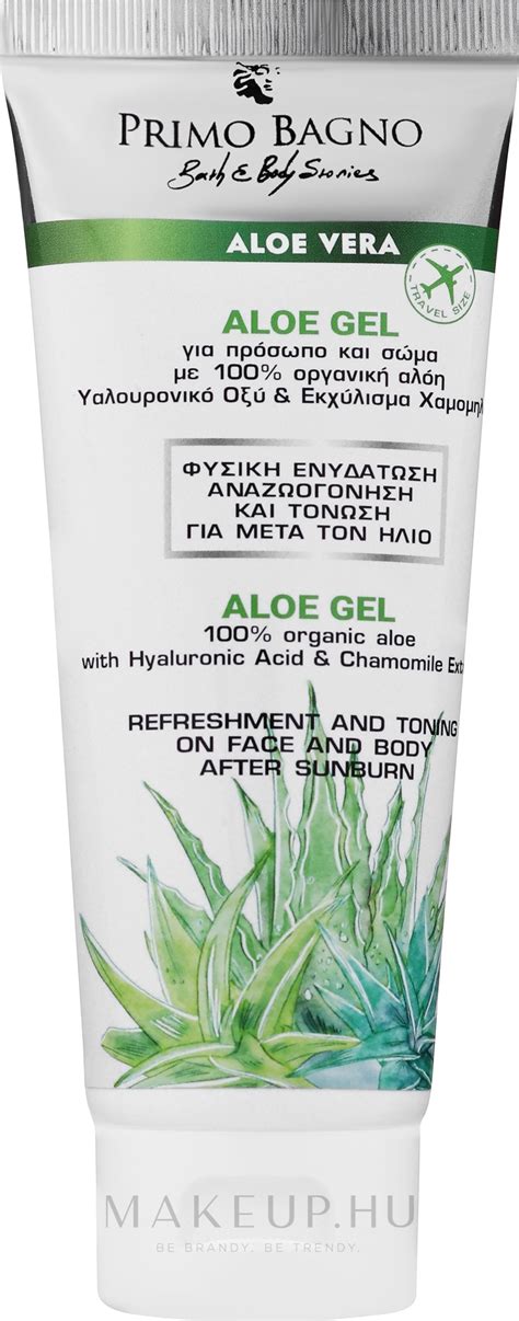 Primo Bagno Aloe Vera Gel Organikus Gél Arcra és Testre Aloe Vera Makeuphu