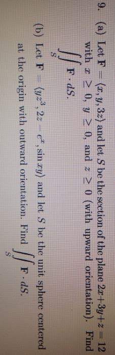 Solved A Let F X Y Z And Let S Be The Section Of Chegg