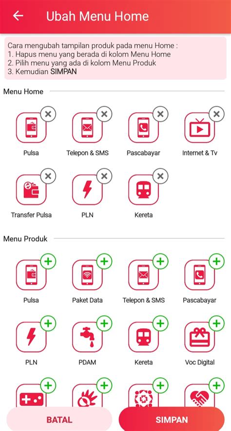 Mengubah Tampilan Menu Home Aplikasi Pulsa Unitedpay