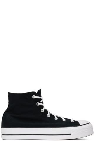 Black Chuck Taylor All Star Platform Sneakers by Converse on Sale