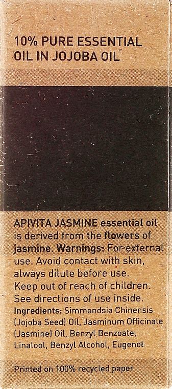 Apivita Aromatherapy Organic Jasmine Oil Ätherisches Öl Jasmin