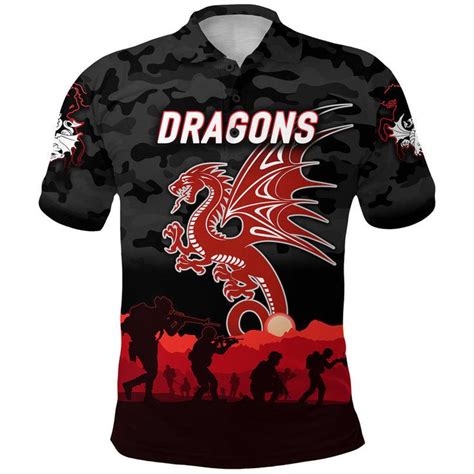 Aio Pride Custom Text Number St George Illawarra Dragons Anzac