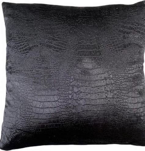 Velvet Croco Cushion Black Square Sierkussen X X Cm Ca Gr