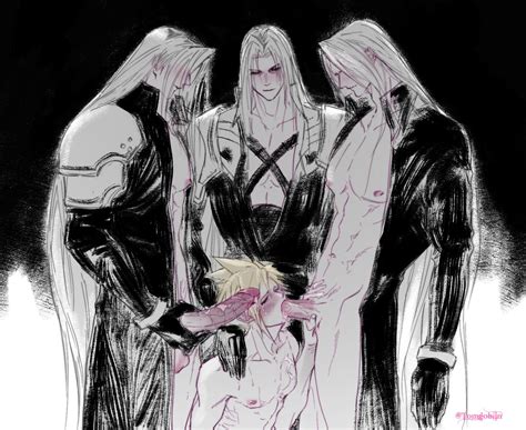 Rule 34 4boys Blonde Hair Blowjob Cloud Strife Final Fantasy Final Fantasy Vii Gay Gay Sex