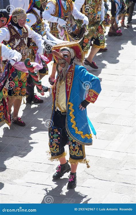 Peru Paucartambo Carnival With Masks And Gestures Traditional Clothing