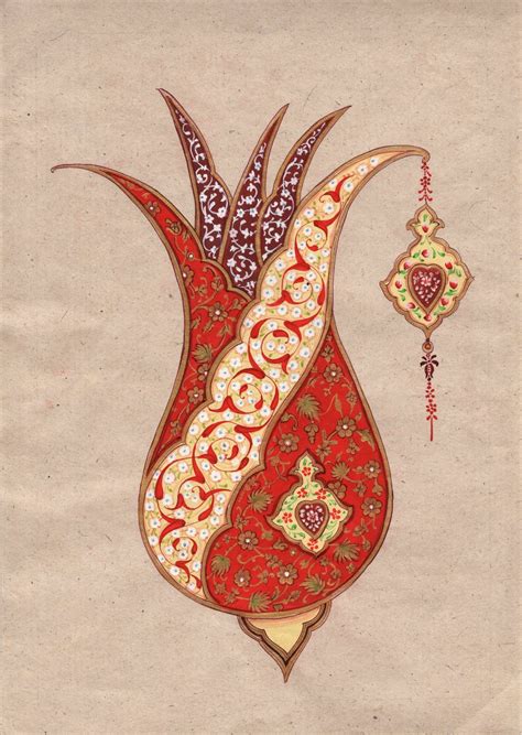 Persian Paisley Pattern Painting Handmade Classic Boteh Motif Miniature