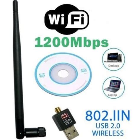 Antena Receptora Wireless Wifi Usb 1200 Mbps Pc Shopee Brasil