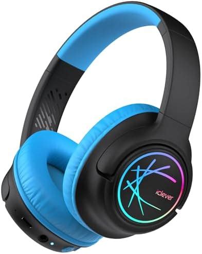 iClever Casque sans Fil pour Enfants avec lumières LED Volume de