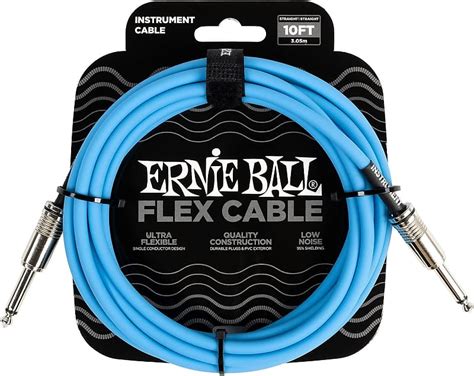 Ernie Ball Flex Instrument Cable Straight Straight 10ft Reverb