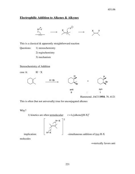 Pdf Electrophilic Addition To Alkenes And · Pdf Fileelectrophilic Addition To Alkenes And Alkynes