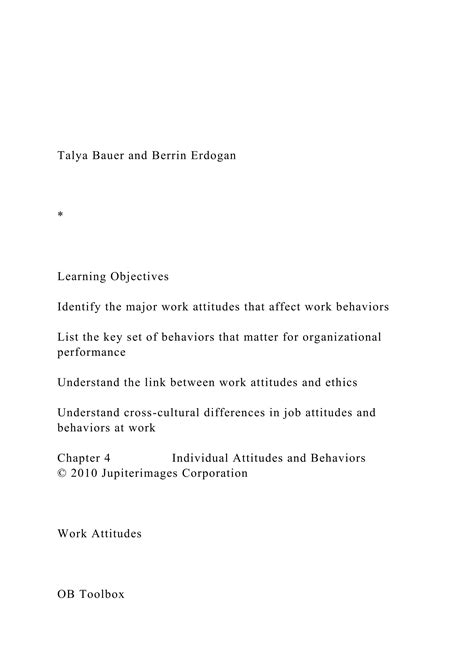 Organizational Behavior 1 1 2010 Talya Bauer Berrin 5