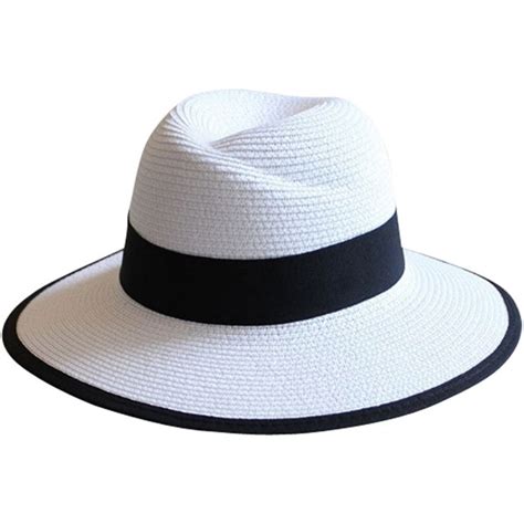 UPF50 Women Wide Brim Straw Panama Hat Fedora Foldable Beach Sun Hat