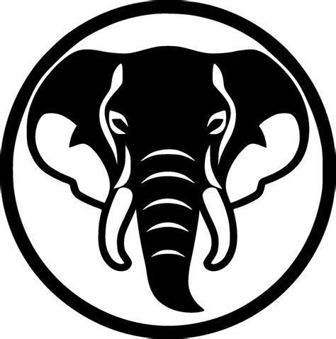 Elefante Minimalista Y Plano Logo Ilustraci N Vector En