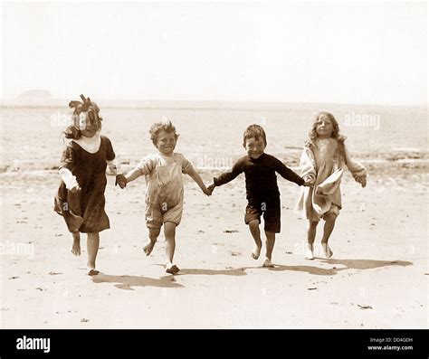 Children at the seaside Victorian period Stock Photo - Alamy