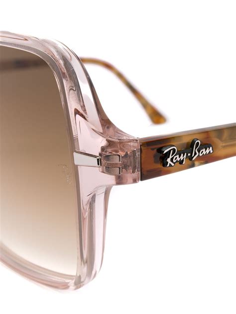 Ray Ban Square Frame Sunglasses White Farfetch