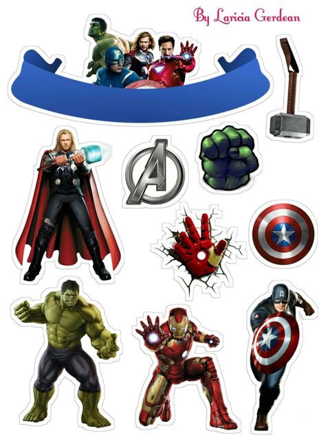 Pin by Laricia Policarpo on Minhas Criações Toppers De Bolo Avengers